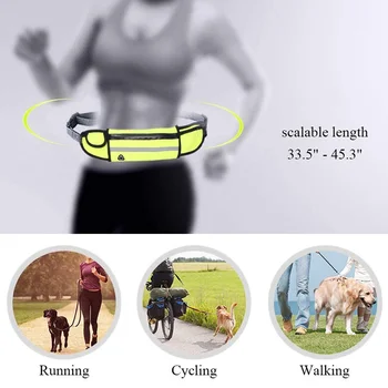 Pet Dog Leash Running Multi-functional Belt Bag Harness Collar Jogging Leading Adjustable Leashes Reflective Traction Belt Rope 5