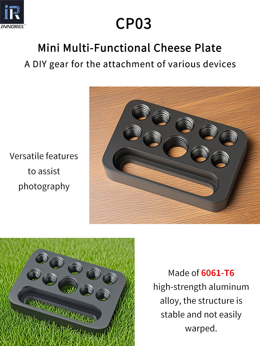 CP03 Multi-Functional Cheese Plate with 1/4" & 3/8" Threads,Porous Connection Qu