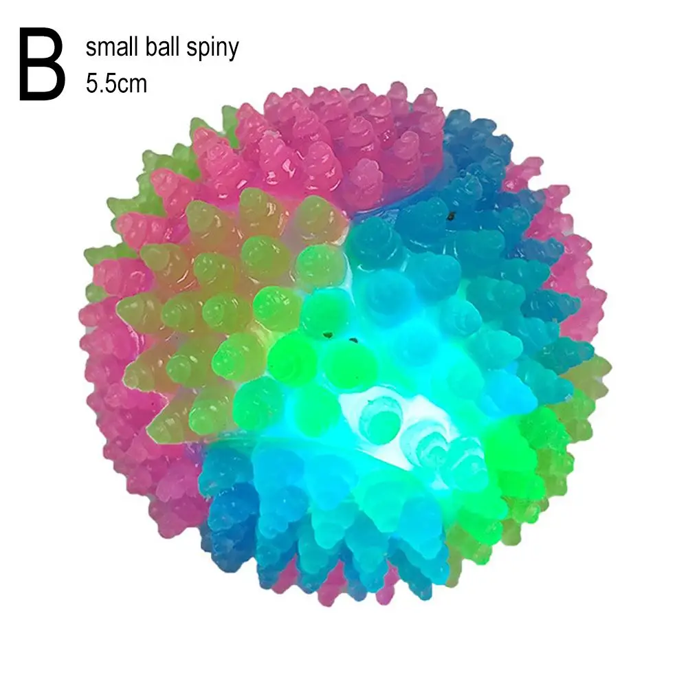 Pet Light Up Toy Ball Glowing LED Puppy Flashing Elastic Ball Toy Color Light TPR Ball Interactive Toys For Cats Small Dogs R0E2 6