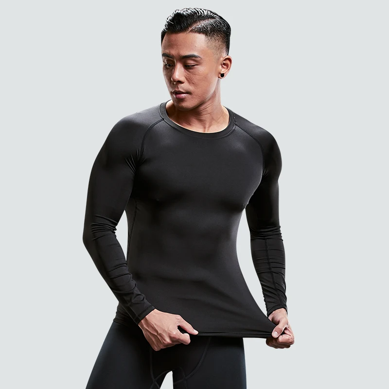 Fitness Clothes Men'S Quick-Drying Long-Sleeved Sports Underwear Suit Football Training Basketball Base Ski Four Seasons