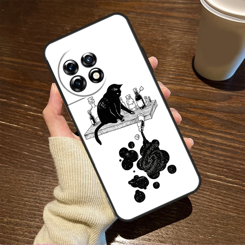 Black Cats Ink Cute Pet Witch Art Phone Case Cover
