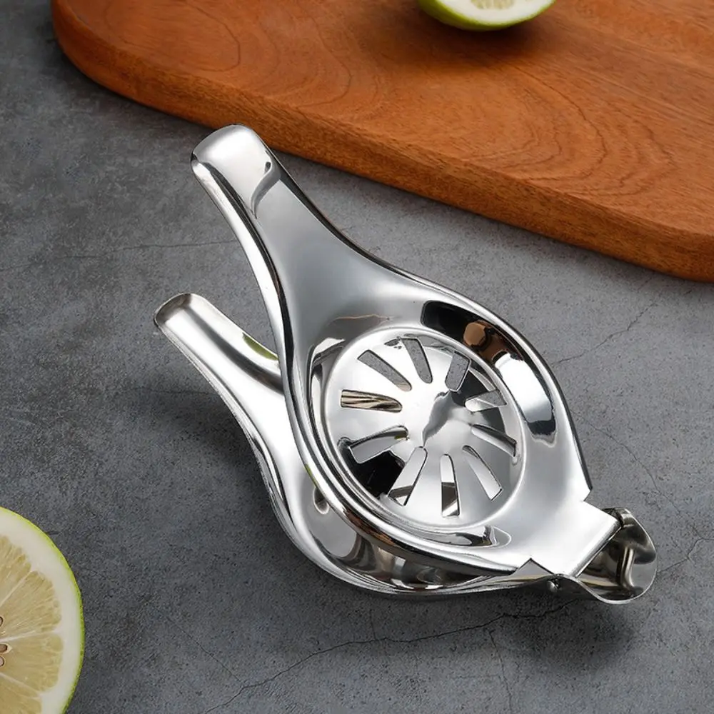 Exprimidor de frutas manual multifuncional con forma de pájaro y clip redondo de acero inoxidable 304._voghion.com