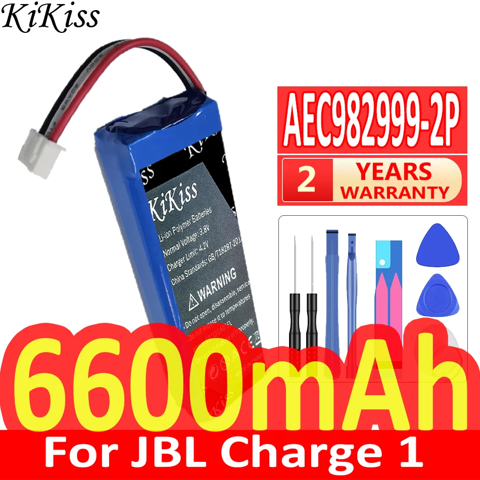 

6600mAh KiKiss Powerful Battery AEC982999-2P AEC9829992P For JBL Charge1 Charge 1 Digital Batteria