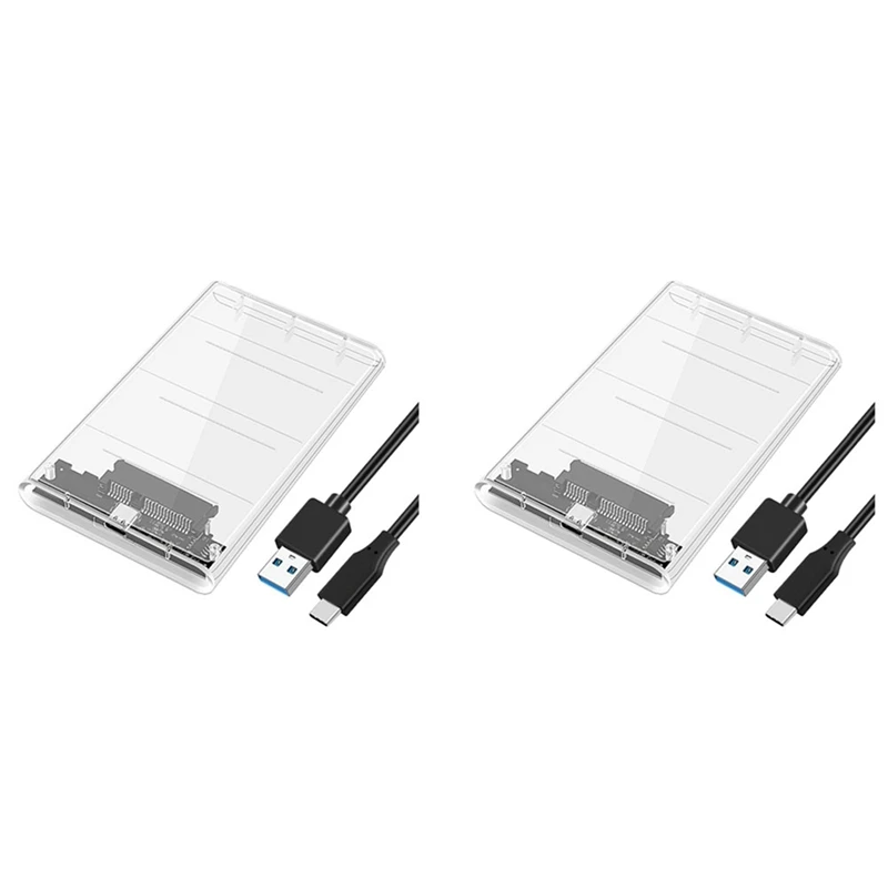 

2 шт., USB 2,5/Type-C корпус для жесткого диска 3,0 дюйма