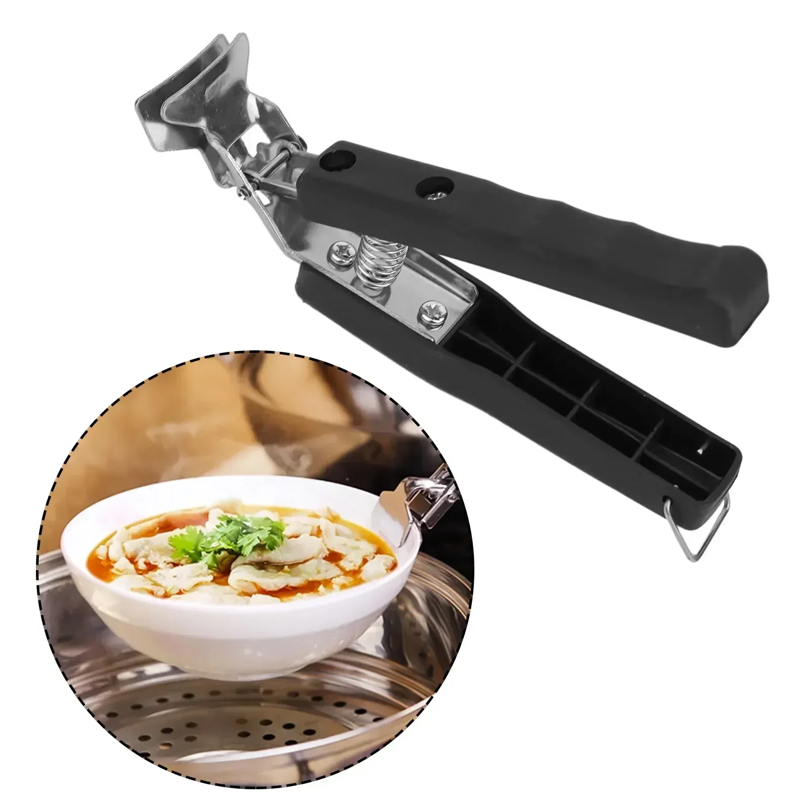 New High Quality Clip Kitchen Tool Black Bowl Picker Bowl Tongs Gadgets Kitchen Utensils Plate Anti-burn Handle