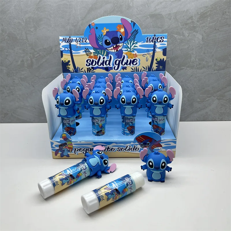 4/16pcs 새로운 디즈니 스티치 솔리드 접착제 스틱 학생 문구 DIY 스크랩북 솔리드 접착제 고점도 학교 사무용품