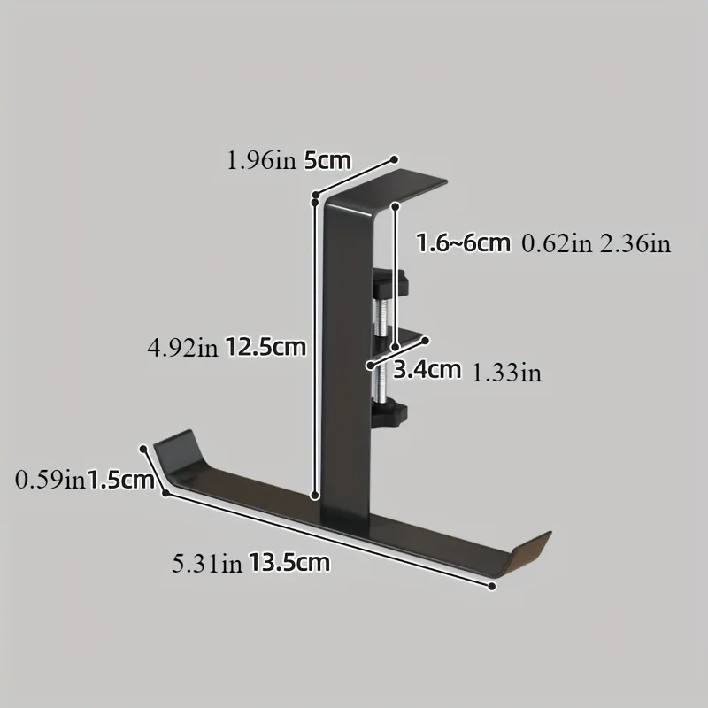Desk Edge Hook Adjustable Hanging Bag Storage