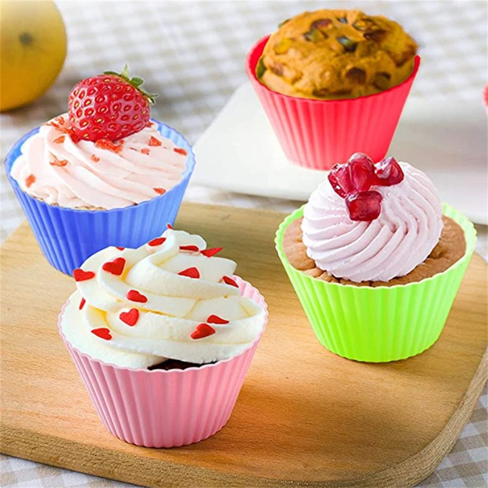 Muffin Cupcake 12pcs/Set Baking Molds Round Shaped Silicone Cake Mold  Cooking