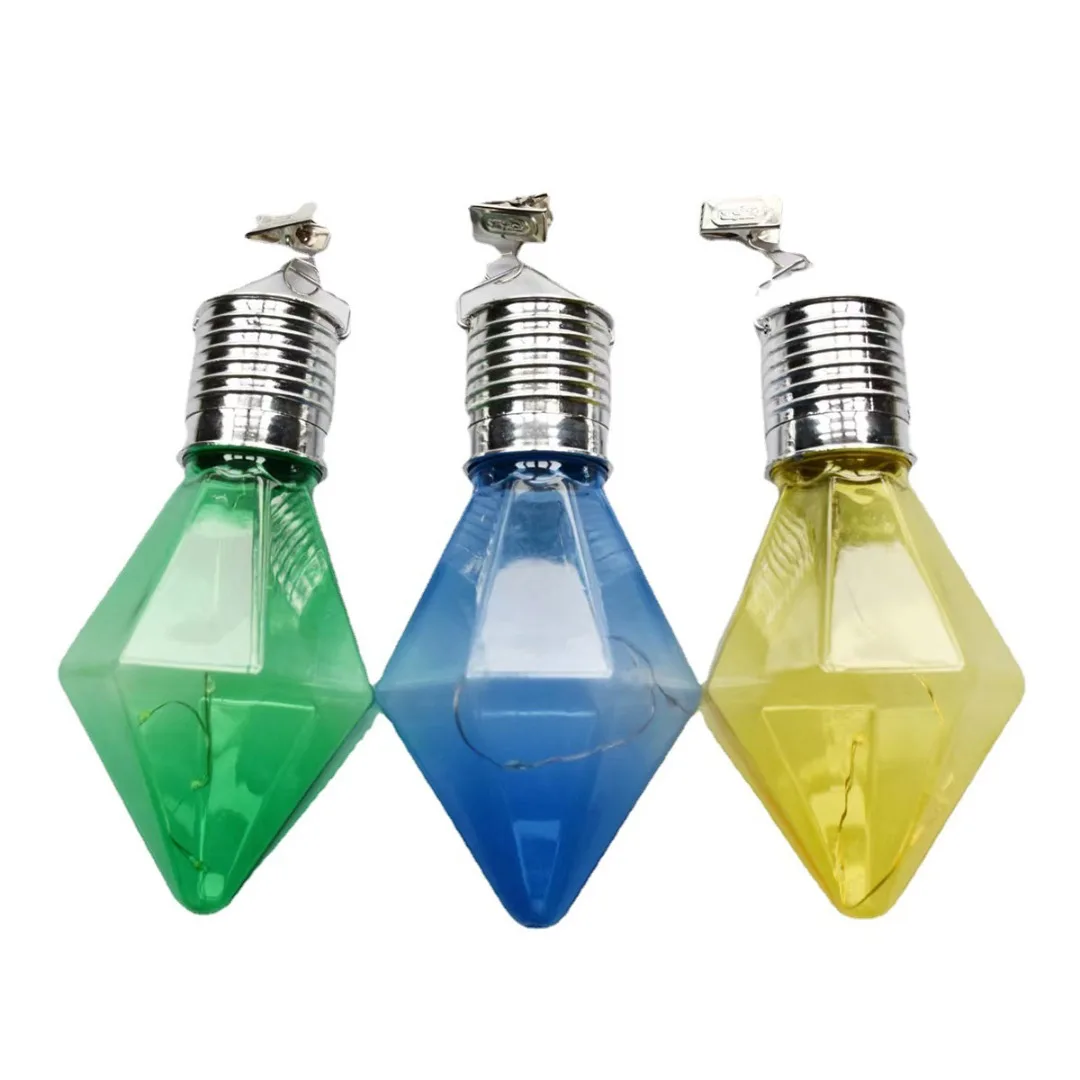 

1pc 2V/40MA Solar Hanging 5LED Light Waterproof Rhombus Bulb Lamp Garden Nightlight Decoration For Outdoor/Yard Lighting Parts