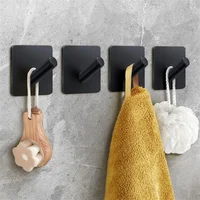 3pcs Adhesive Wall Hooks Mounted Door Key Cloth Coat Bathroom Cloth Coat Robe Hanger Kitchen Hardware Rack Shelf Bag Hook 6