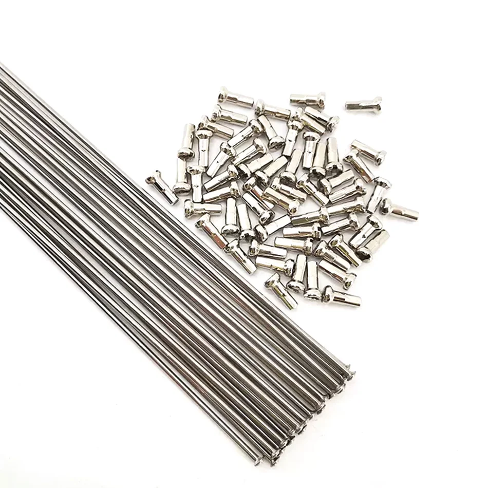 Bicycle Parts Bicycle Spokes HT 2.0 Round Spokes J-bend Straight Pull Head Silvery with Copper Cap
