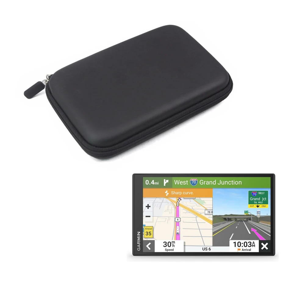 Navitech Custodia Rigida Antiurto Per Garmin Camper 795 MT-D - Grigio Chiaro Con Manico E Tasca Porta Accessori