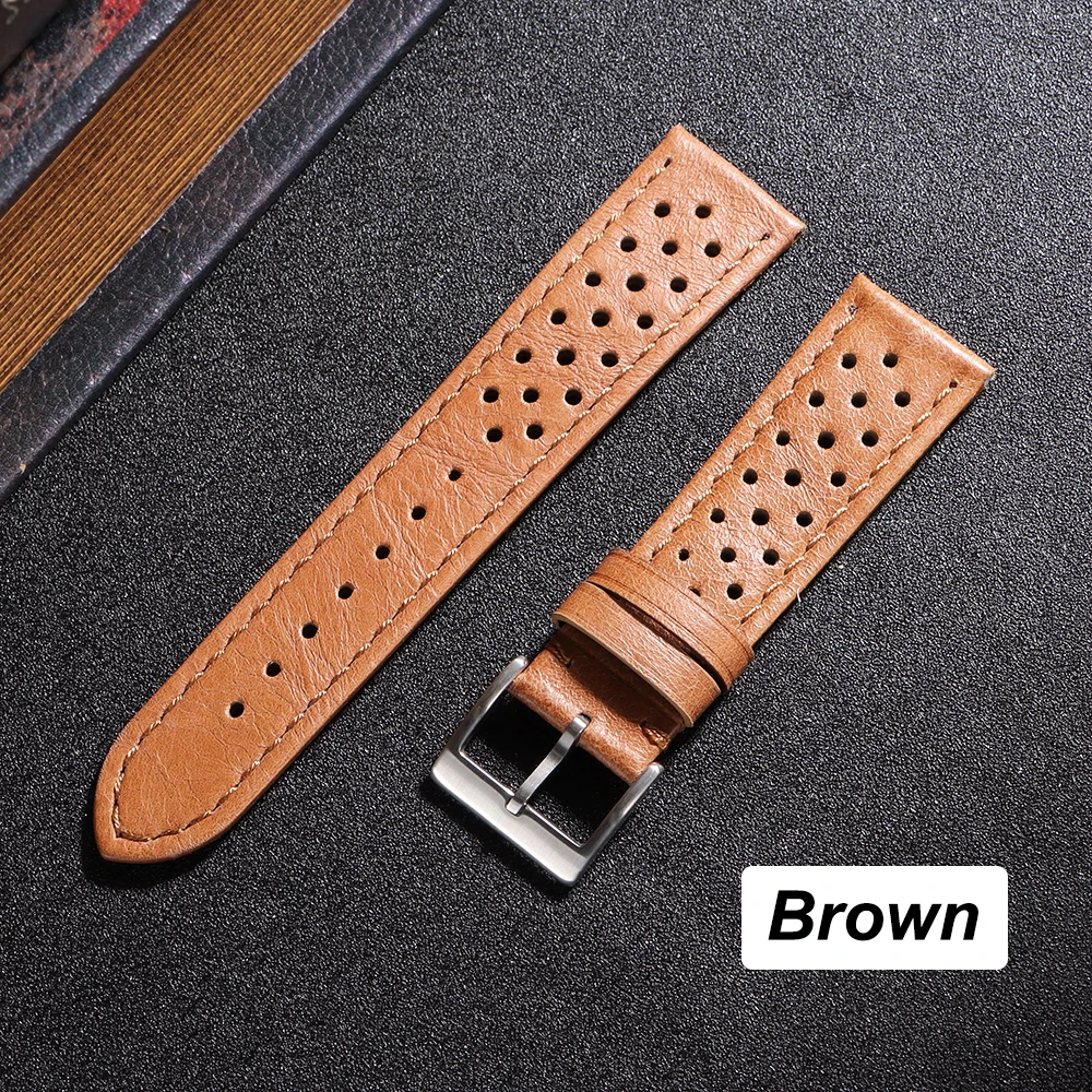 Premium Vintage Calfskin Leather Watch Band - Breathable Sport Bracelet Accessory