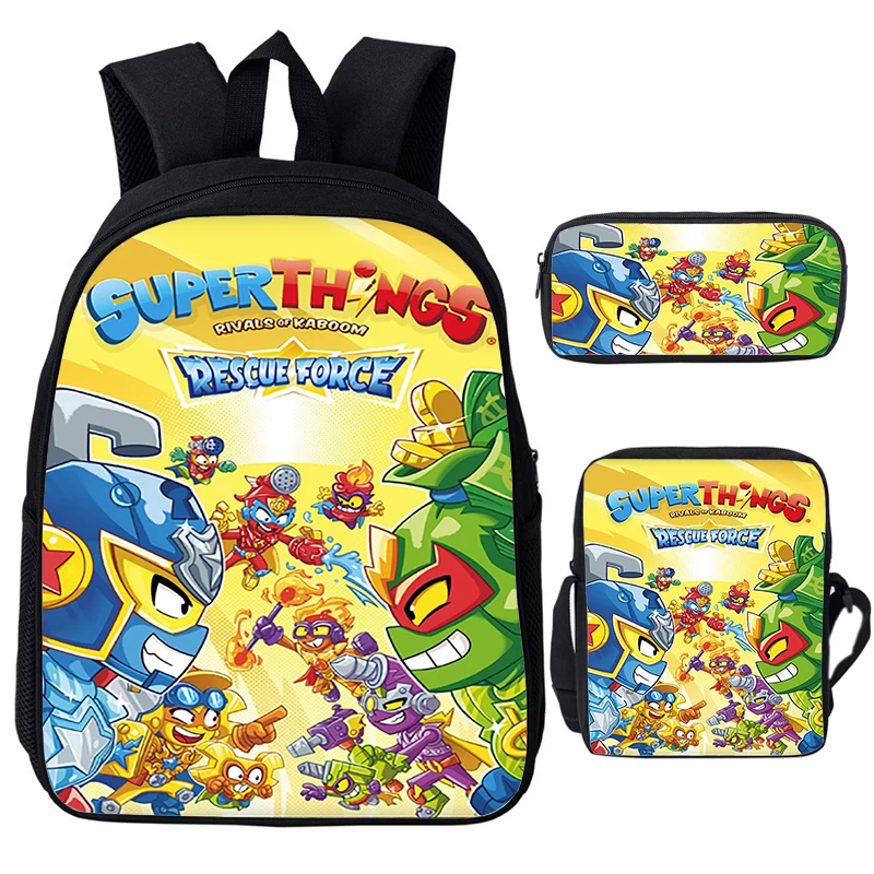 Game Superzings Serie 10 Backpack Kids Cartoon Schoolbags Superthing Backpacks 3Pcs/Set Boys Girls Bookbag Shoulder Bags Mochila