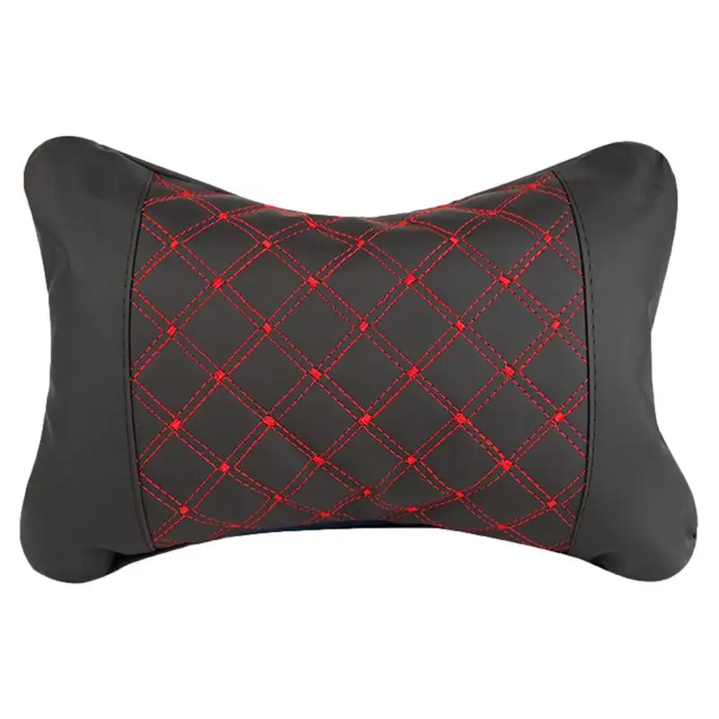 

Soft Car Neck Pillows PU Leather Head Support Protector Universal Headrest Cushion Boost Your Driving Comfort for All Vehicles