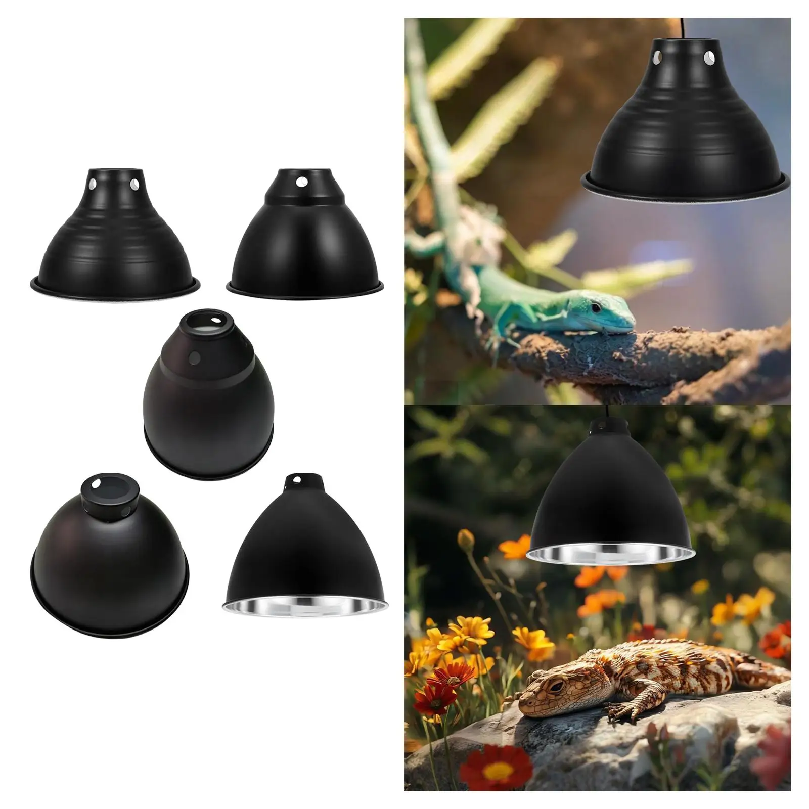 Reptile Dome Lamp Cover Aluminum Easy Installation Light Shade for Lizard Chameleon Bearded Dragon Reptile Terrarium Snake Reptile Dome Lamp Cover Aluminum Easy Installation Light Shade for Lizard Chameleon Bearded Dragon Reptile Terrarium Snake