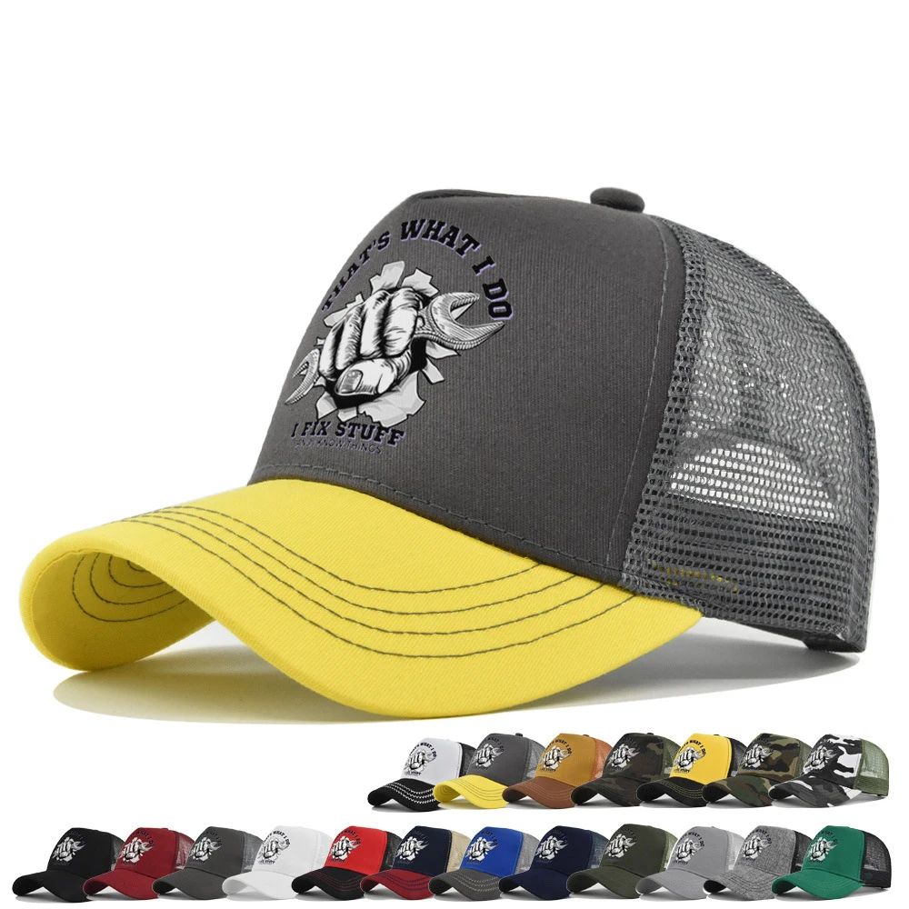Neue Mode Frühjahr Sommer Gedruckt Mesh Atmungsaktive Baseball Kappe Gorras Persönlichkeit LOGO für Männer WomenCouples Visier Hut Casquette