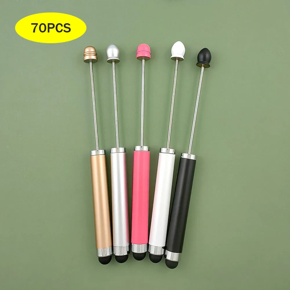 

70PCS Metal rod personalized DIY ballpoint pen ballpoint pen 3 in 1 touch capacitive pen pull cap ballpoint pen wholesale