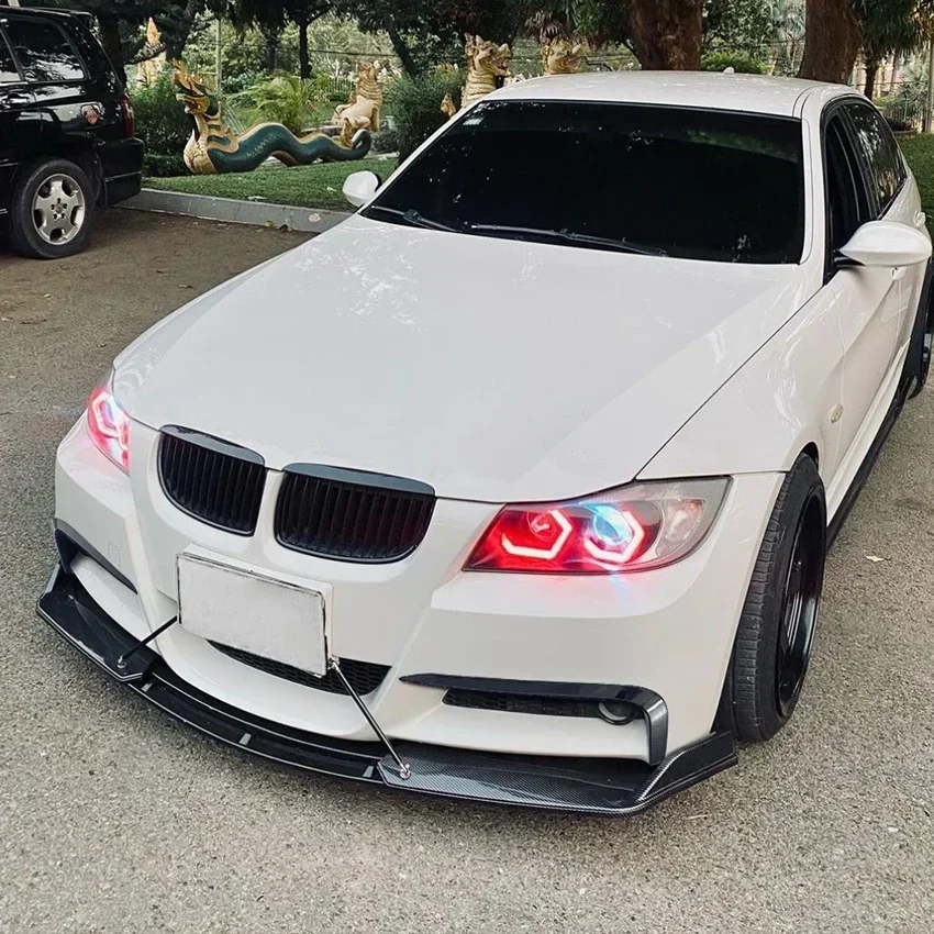Car Front Bumper Canard Splitter For BMW 3 Series E90 E91 320i 330i 316i 318i 335i M Sport Pre-LCI 2005-2012 (Only for M Sport) car bumper spoiler