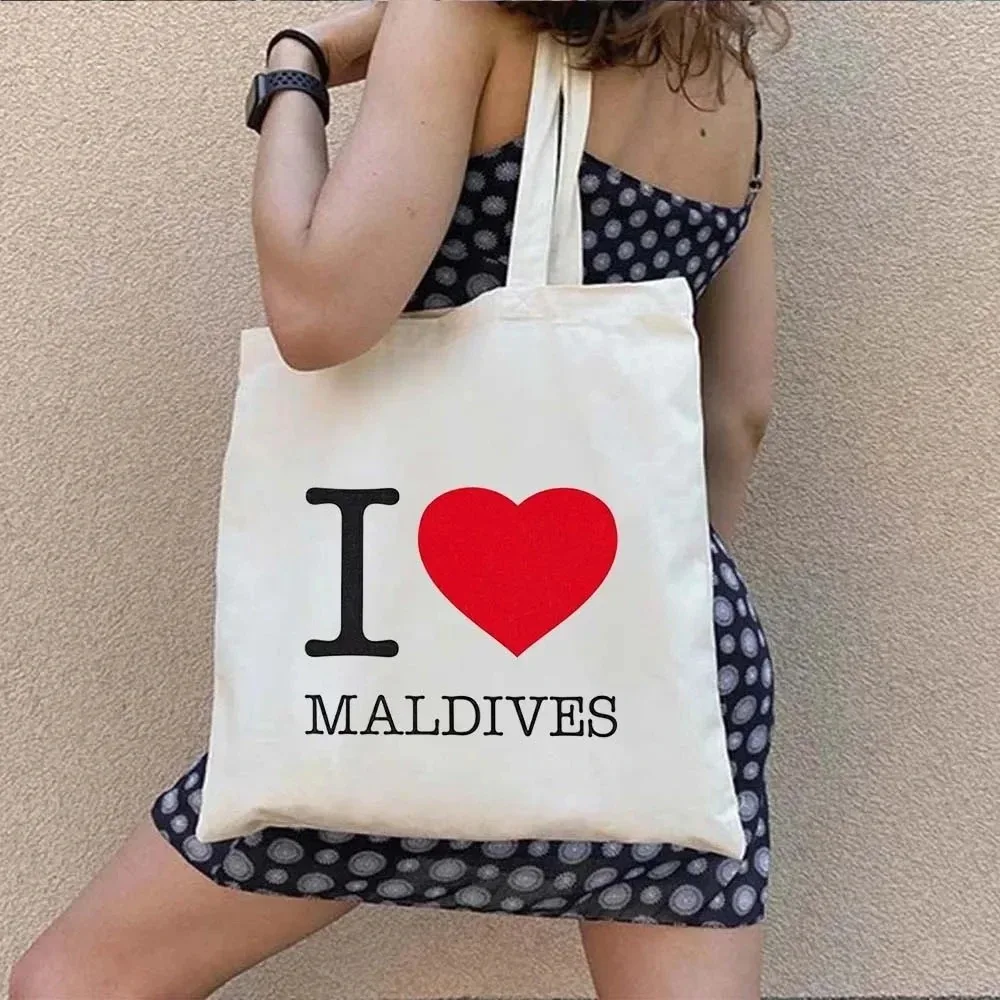 Borsa In Tela Maldives Souvenir - Tote Bag Riutilizzabile Con Scritta 'Maldive Is Calling', Regalo Viaggio - 4