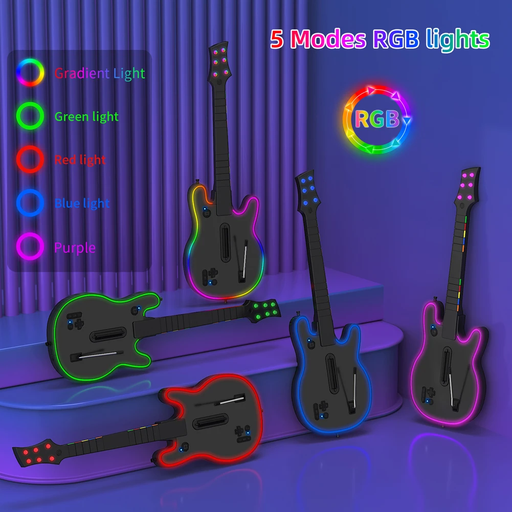 2.4G Wireless Guitar Controller Console Remote Joystick PC Guitar Controller PS4/3 PC Hero Clone Hero Rock Band