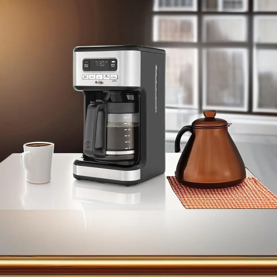 14 Cup Programmable Stainless Steel Coffee Maker