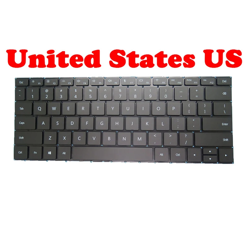 Клавиатура с подсветкой для ноутбука Honor MagicBook VLT-W60 VLT-W60E KPL-W00 KPL-W00C WRTB-WFH9L Соединенные Штаты США/Ху Венгрия Black Клавиатура с подсветкой для ноутбука Honor MagicBook VLT-W60 VLT-W60E KPL-W00 KPL-W00C WRTB-WFH9L Соединенные Штаты США/Ху Венгрия Black