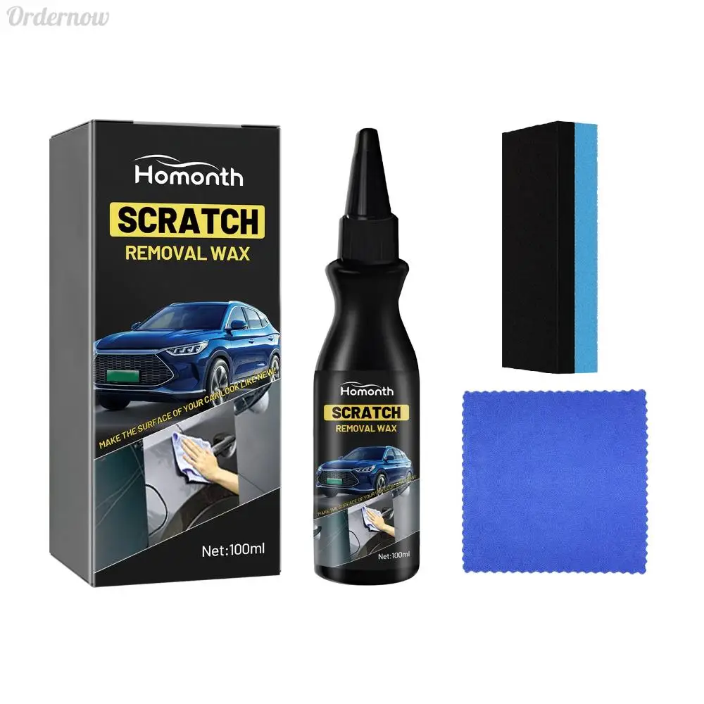 100ml Car Paint Scratch Repair Wax with Towel & Sponge Car Scratch Removal Paste for Vehicles Paint Scratches Repair