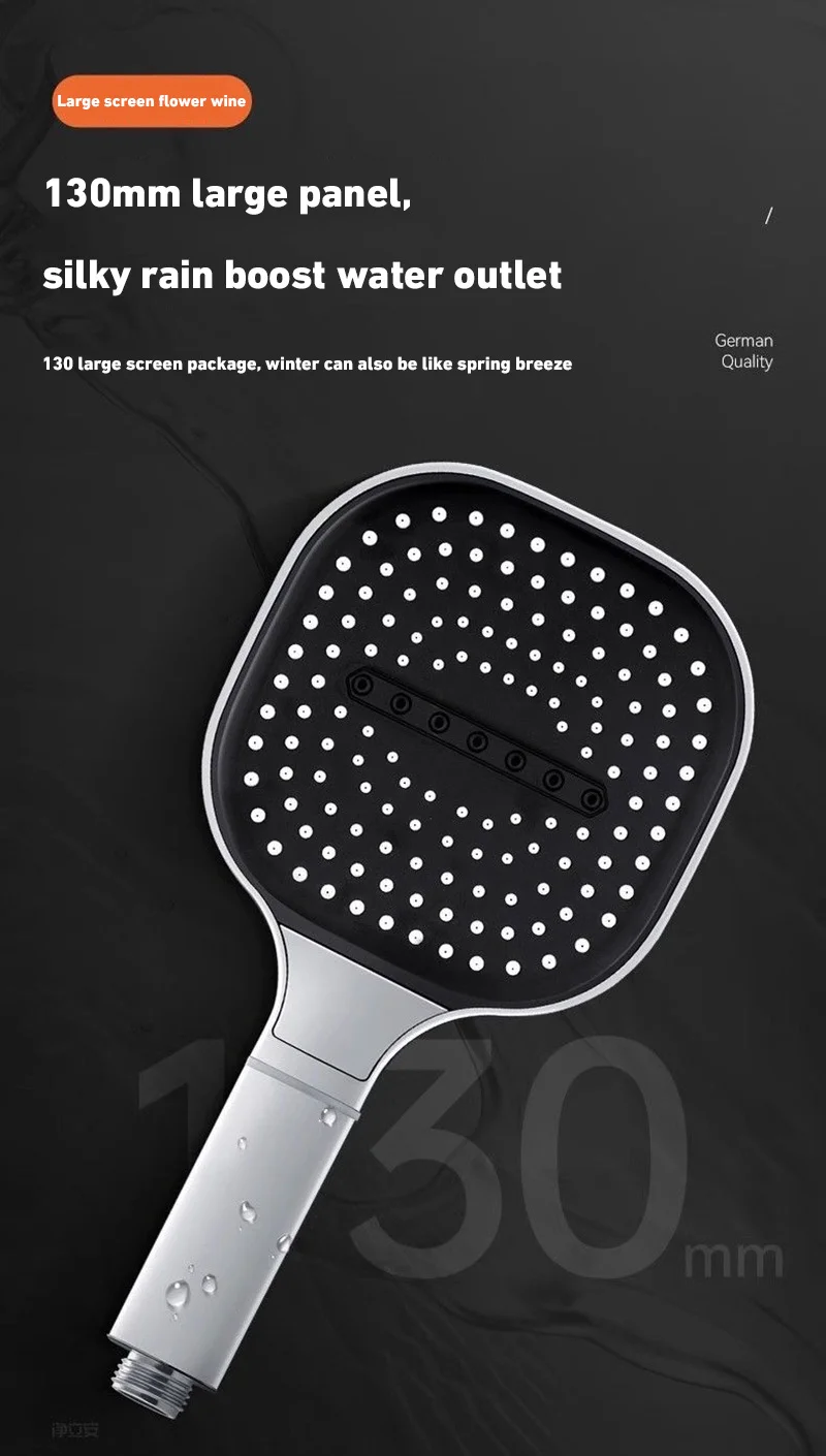 Description Picture 5 of item13cm Large Panel Nozzle 3 Modes Shower Shower Head High Pressure Water Massage Shower Head With Filter Element bathroom Sets