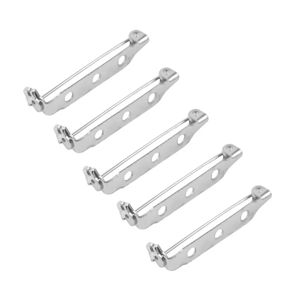 100pcs 38mm 브로치 핀 38mm 브로치 안전 캐치 백 공예 배지 Diy 액세서리 실버 내구성 편리한 사용