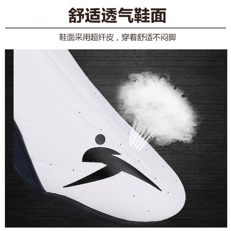 Taekwondo Coach Shoes Adult Mens Womens Coach Use Breathable Sneakers Karate Shoes Thickened Bottom Martial Arts