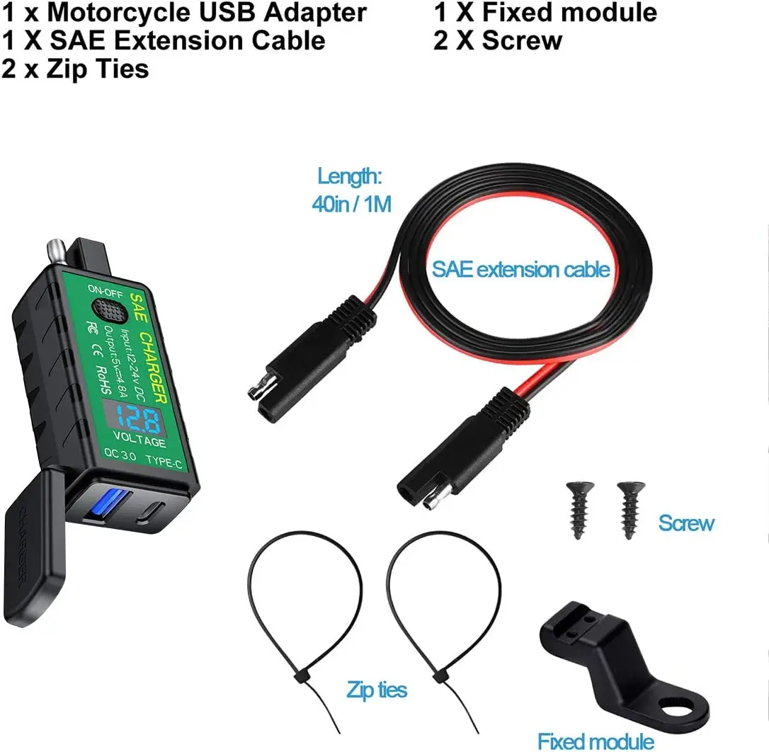  USB  SAE to USB , 36W  USB C Ÿ PD   3.0, а 