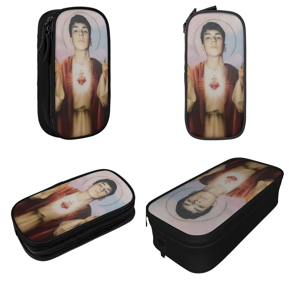 대용량 연필 케이스 Milo J 사무용품 더블 레이어 연필 케이스 여성 메이크업 가방 놀라운 선물