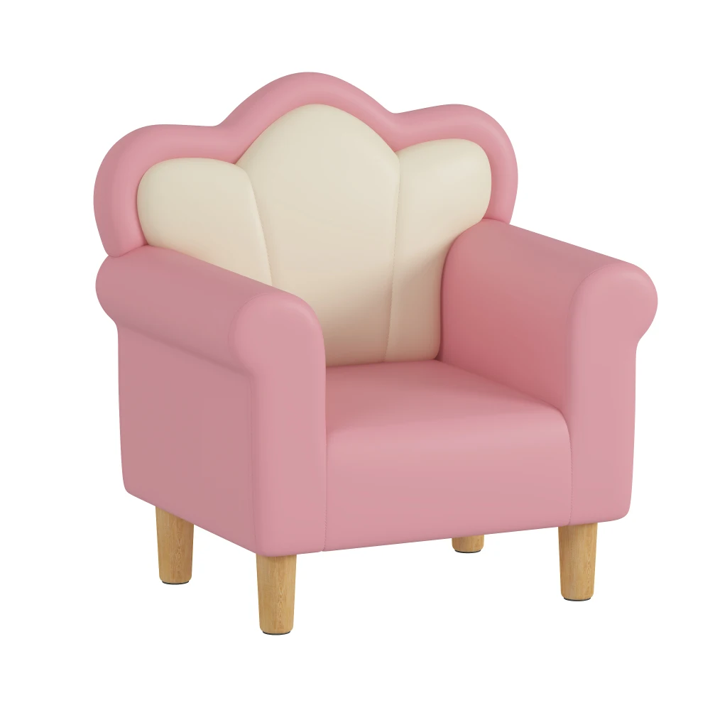 Upholstered Children's Sofa, Children's  Armchair, Petal-shaped Toddler Sofa Chair, Suitable for Playroom, Children's Bedroom 4