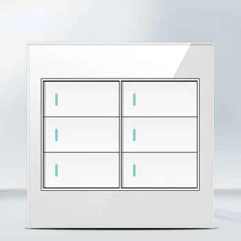 Melery 4x4เต้าเสียบหน้าจอโทรศัพท์ทนไฟ20A บราซิลมาตรฐาน USB คู่ชนิด C สวิทช์ช่องไฟไฟติดผนังสำนักงานสีขาวบ้าน 9