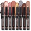 8PCS Neutral and Brown Metallic Eyeshadow Stick Pencil Crayon Set - Long-Lasting, Pro Waterproof, Satin Finish,16 Vibrant Colors 5