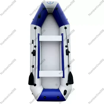 Gommone Gonfiabile con Fondo Rigido, Kayak Resistente all'Usura per 2-3 Persone, Ideale per Pesca e Navigazione