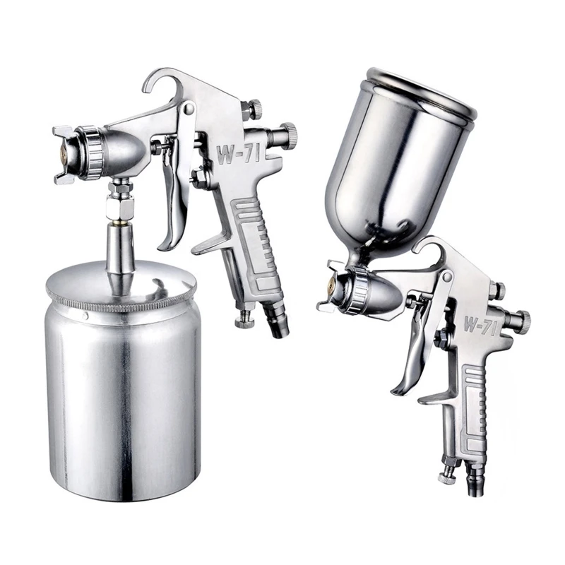 Pneumatic Tool Spray Gun with Cup 1.5 mm Nozzle Wall Painting W-71 Spray Gun Set Automotive Paint