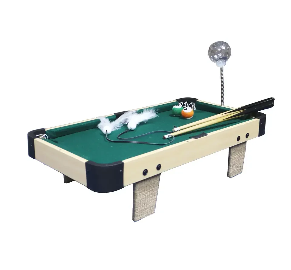 3 In 1 Cat Toys With Scratching Post For Indoor Cats Mini Pool Table