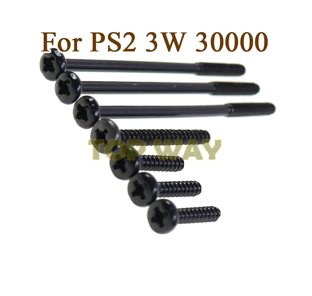 3Set Per Sony Ps2 30000 Host Controller Viti Di Ricambio Con Testa In Metallo Argento Per Ps2 3W