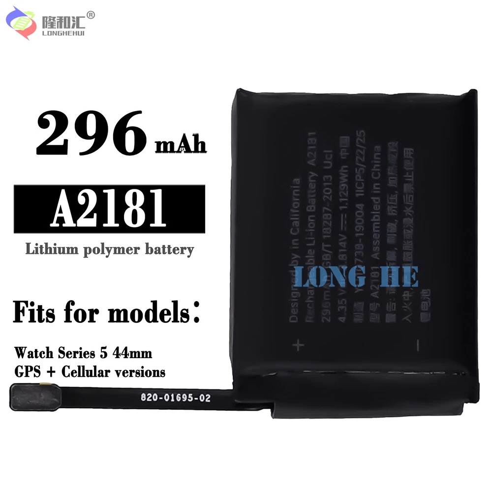 296Mah A2181 Battery For Apple Iwatch Series 5 44Mm A2181 Smart Watch Batteries + Free Tools