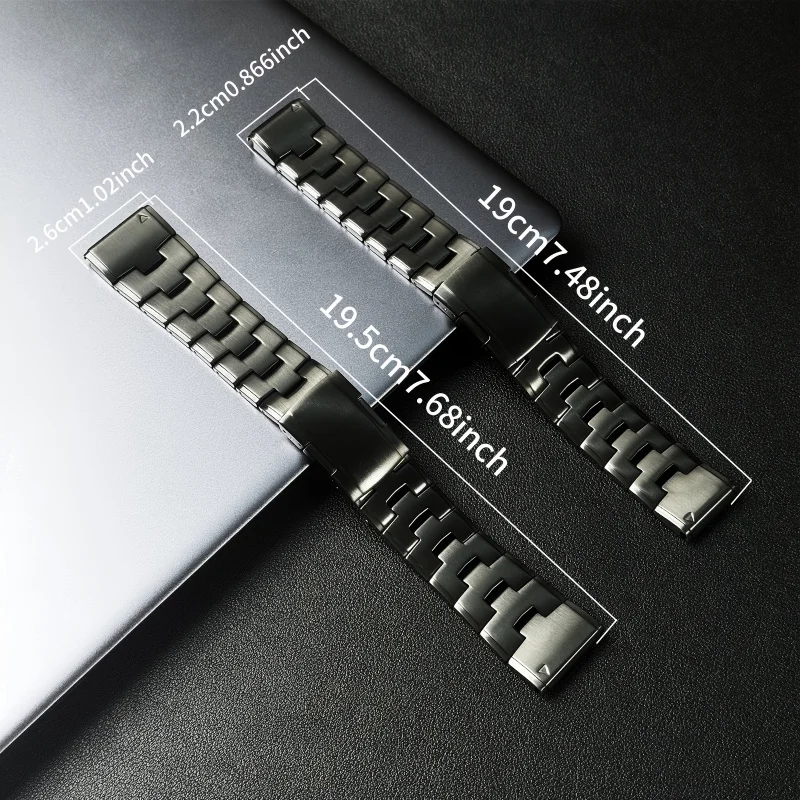 Premium Titanium Metal QuickFit Watch Band, Available in 22mm and 26mm Sizes