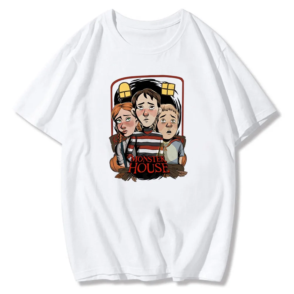 Monster House Cartoon Print Harajuku Kawaii Retro Unisex T-shirt