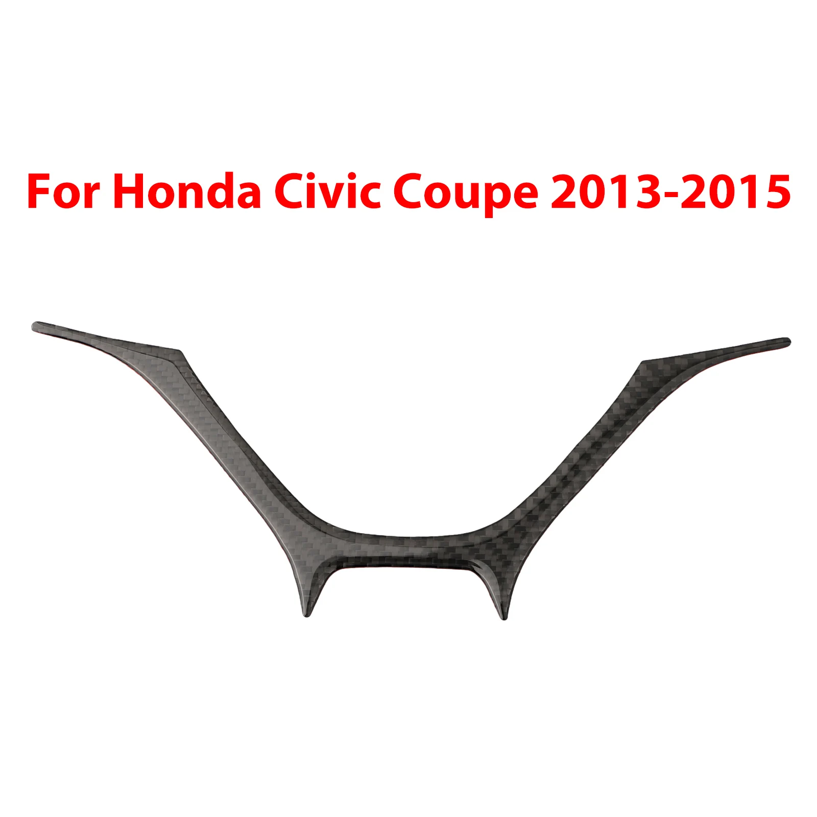 

1set Carbon Fiber Car Steering Wheel Panel Cover Trim Decorative Sticker For Honda For Civic Coupe 2013-2015 Interior Mouldings