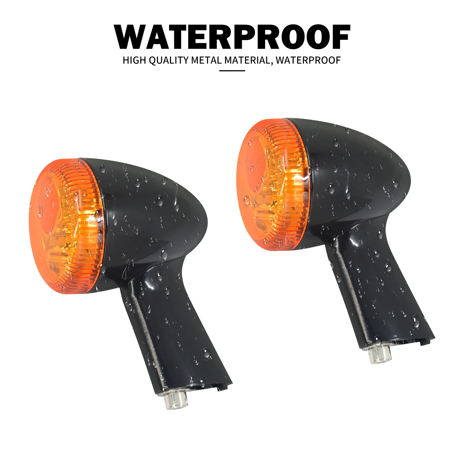 Indicadores de seta traseiros para motocicleta, luzes de freio led