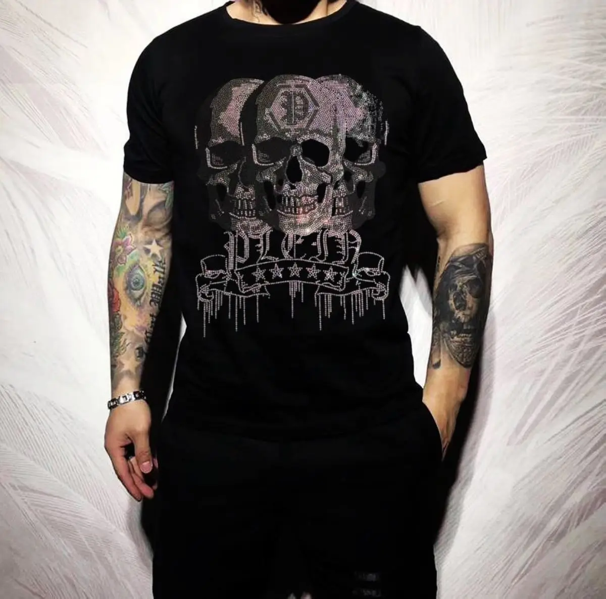 

PP T-shirts PLEIN HOT Drill ullover brand new Punk For design Men Hot Mens Street Fashion 061