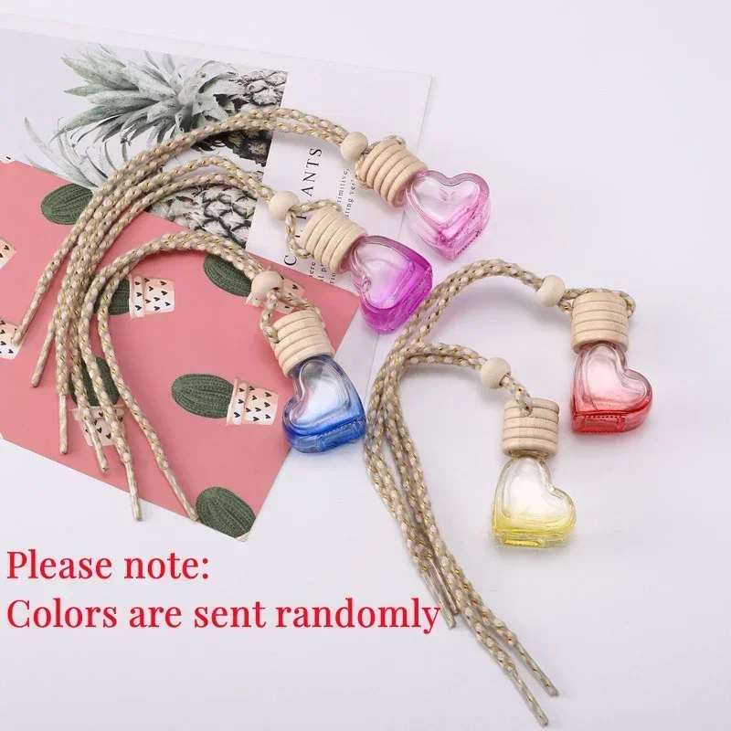 1PC Perfume Bottle Ornament Hanging Empty Bottle Essential Oil Diffuser Fragrance Air Freshener Scent Car Interior Accessory