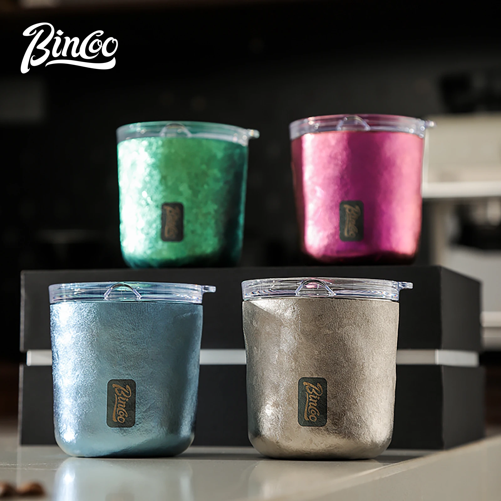 كوب قهوة حراري من التيتانيوم من بينكو، طقم هدايا ف...