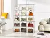 Purse Organizer for Closet,Clear Acrylic Display Case for Handbag Organizer, Purse Storage Box with Magnetic Door 4
