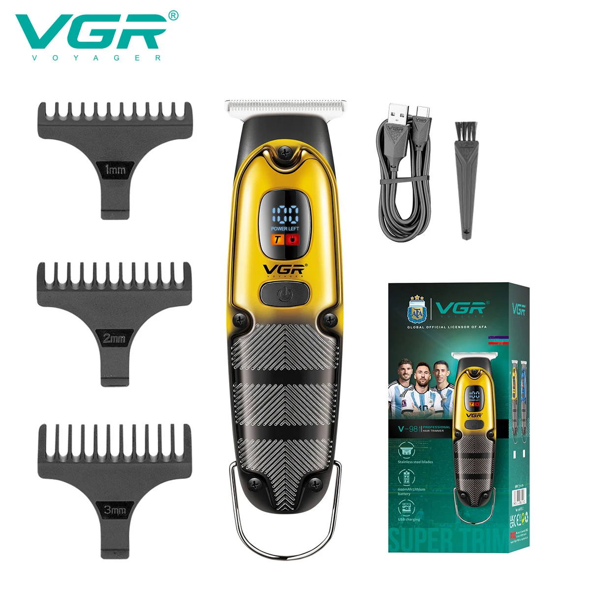 VGR الإسكان المعدني اللاسلكي الشعر المتقلب مقص الش...